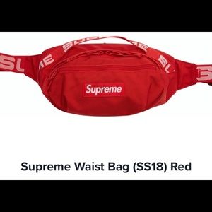 Supreme Red Fanny Pack Waist Bag SS18